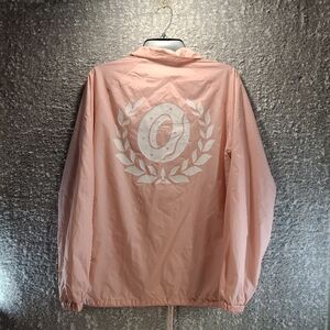Odd Future OFWGKTA Donut Leaf Pastel Pink Collared Snap Up Windbreaker Jacket S